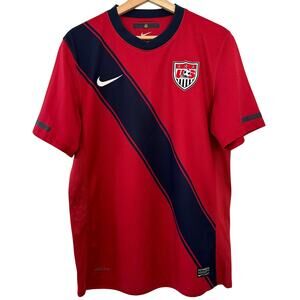 Nike Men's USA Soccer Team USMNT Dri-Fit Navy/Red Jersey Away Kit 2011 Sz. Med.